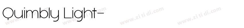 Quimbly Light字体转换